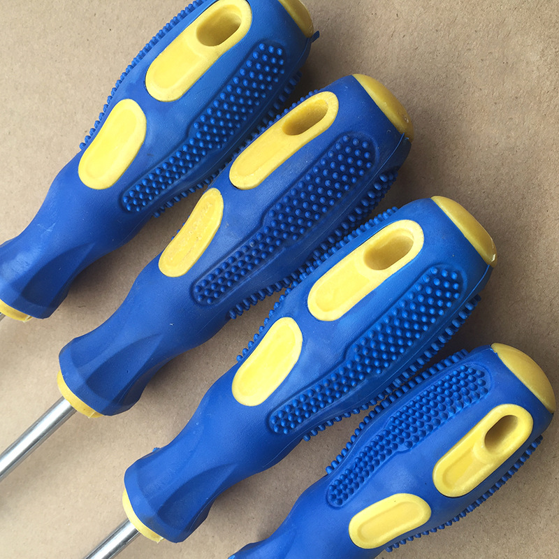 Screwdrivers, flat-head cross-head screwdrivers, grenade screwdrivers, wholesale of foreign trade massage handle screwdrivers Specification drawing