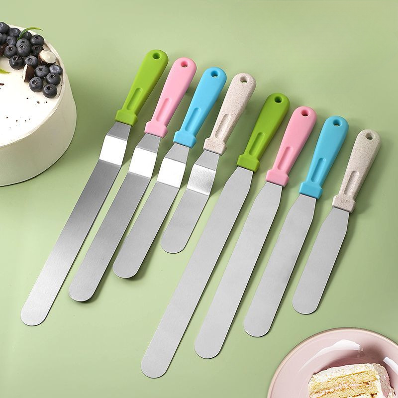 Baking tools: cake spatula, cake release knife, scraper, graduated cream spatula, stainless steel kiss knife, scraper full figure