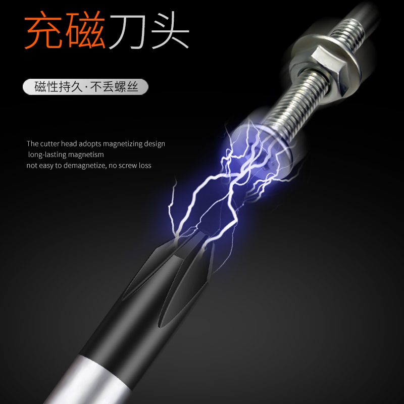 Cross-head screwdriver screwdriver set, industrial-grade super-hard German imported strong magnetic screwdriver, flat-mouth shaped like a plum blossom Specification drawing