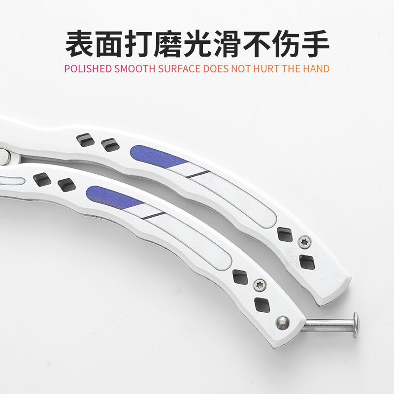 Butterfly Knife csgo Butterfly Swinging Knife Beginner Practice Toy knife Folding portable outdoor knife, all-steel unedged full figure