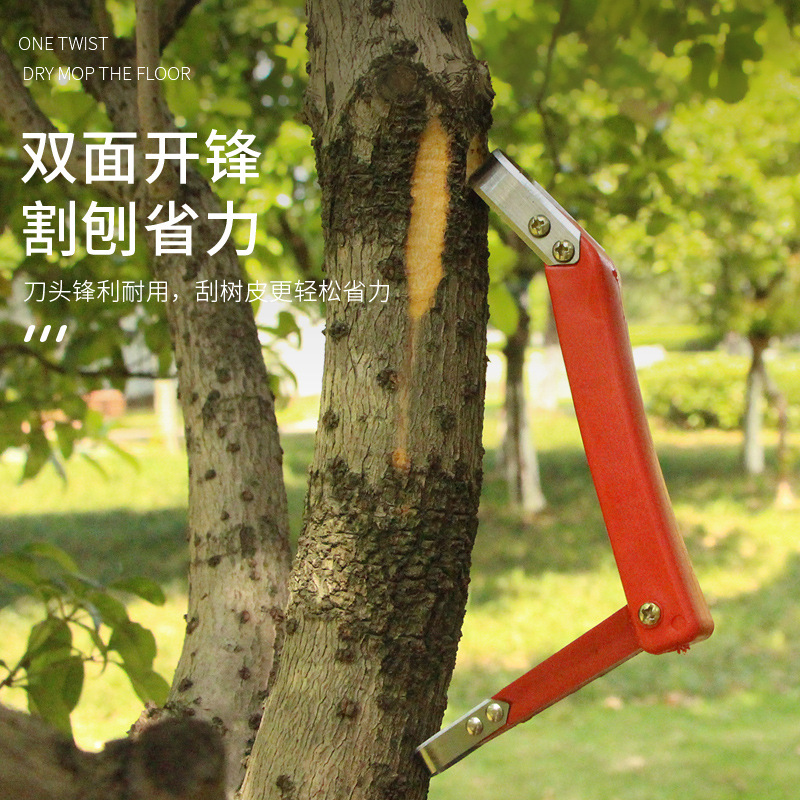 Fruit tree scraper, apple tree anti-rot disease scraper, multi-functional fruit tree ring cutter, garden scraper, orchard tools Specification drawing
