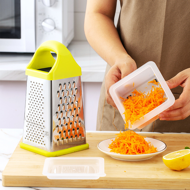 8-inch four-sided grater, multi-functional vegetable cutter, grater, kitchen slicer, grater, stainless steel grater details Picture