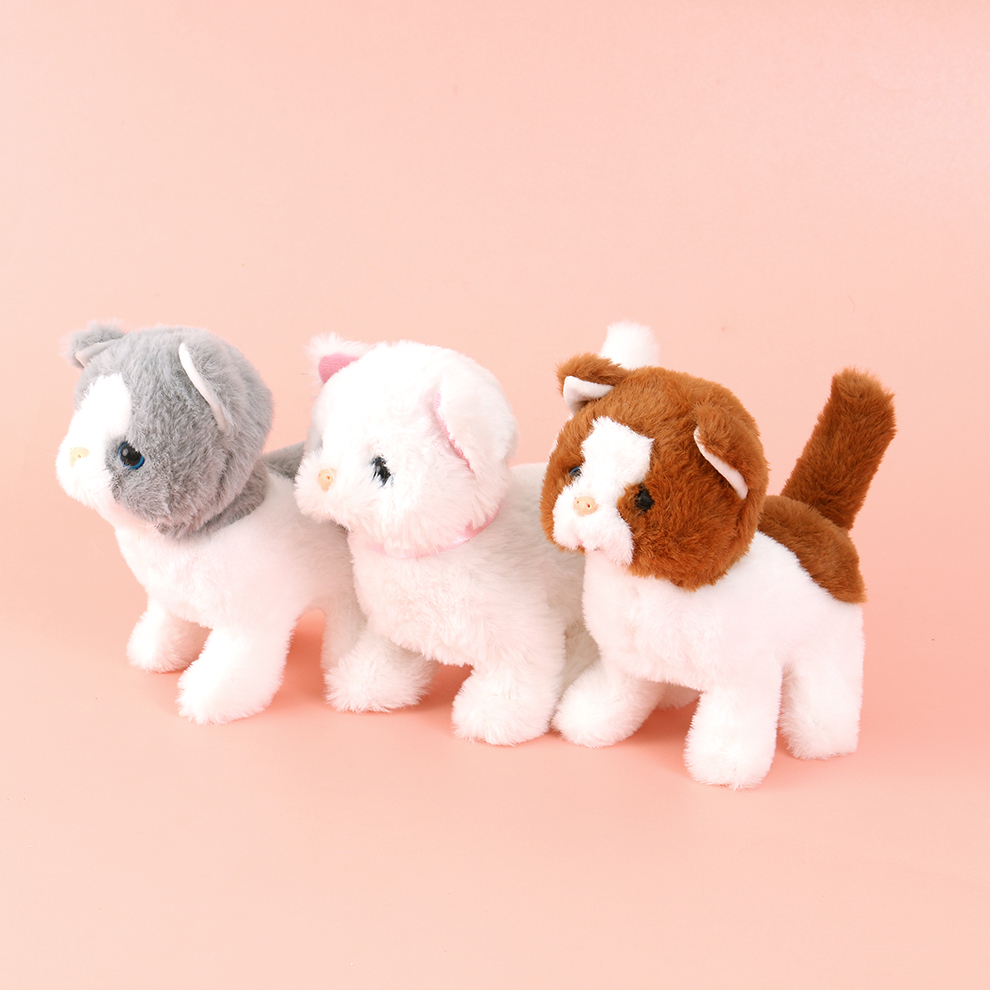 Children's toys, simulated cat dolls, can walk and bark, electronic pets, electric plush dogs and cats, boys and girls, 1 details Picture