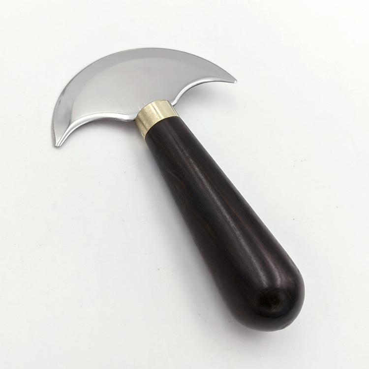 Semi-circular leather cutting knife, DIY leather cutting knife, leather carving tool knife, thin round knife Specification drawing