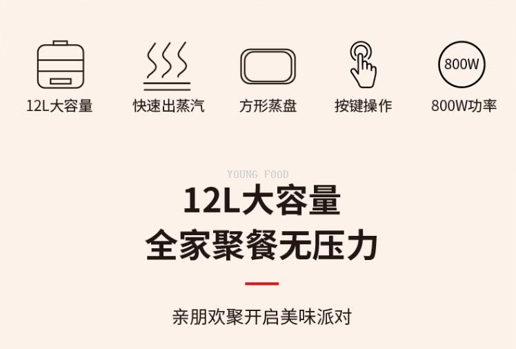 批发包邮！THERMOS膳魔师 EHA-4411A 电蒸锅12L 小家电手办百货详情7