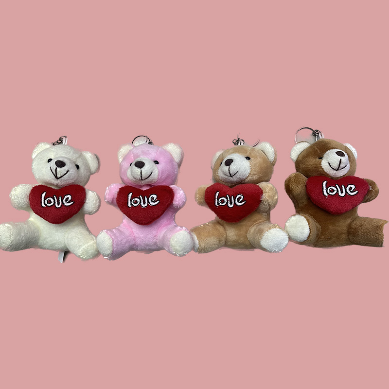 毛绒玩具香港小熊格子熊抱心熊创意玩偶卡通周边挂件毛绒公仔挂件钥匙扣布偶挂件可爱装饰礼物夹娃娃机厂家直销圣诞毛绒挂件星星人