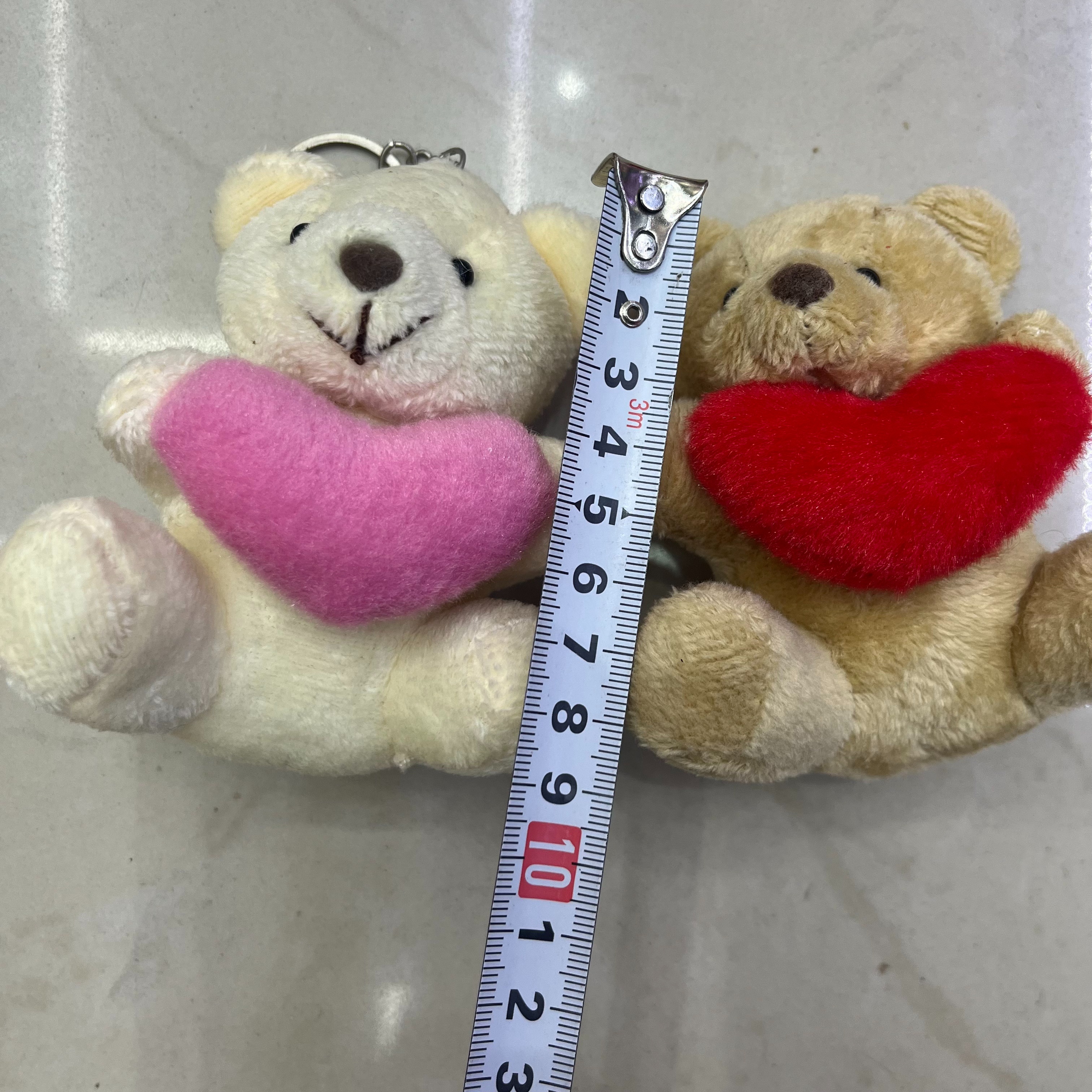 Plush toy pendants, keychains, puppet pendants, creative and cute decorative gifts, heart-shaped bear puppet pendants, claw machines, children's birthday gifts, plush toys, direct sales from the manufacturer Specification image