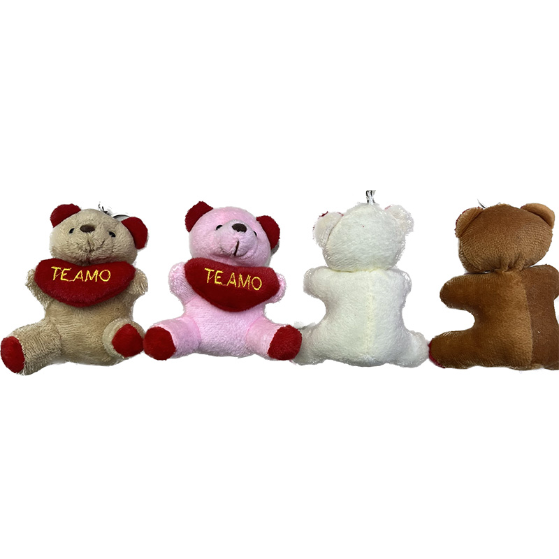 National trend plush pendants, heart-shaped teamo, heart-hugging bear keychain, plush toy pendants, creative birthday gifts, gift-giving children's pendants, bag pendants, factory direct sales Item Picture