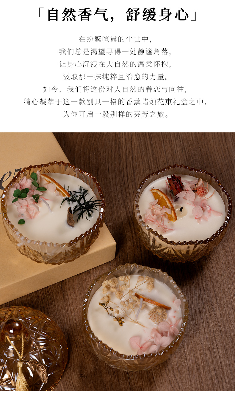 香薰蜡烛礼盒高级感candle玻璃杯蜡烛小众氛围感玻璃杯蜡送朋友闺蜜同事实用生日礼物伴手礼香味持久法式蜡烛香氛摆件香烛详情2