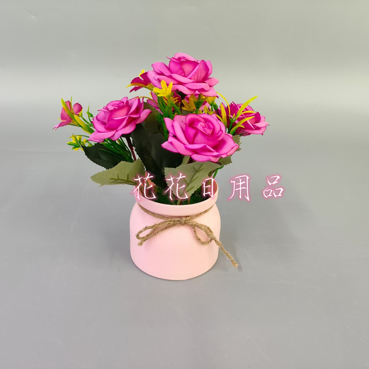 Artificial flowers, fake flowers, bonsai, plastic POTS, corner rose decorative ornaments Application Scenario