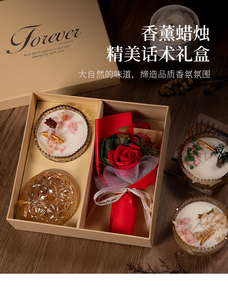 香薰蜡烛礼盒高级感candle玻璃杯蜡烛小众氛围感玻璃杯蜡送朋友闺蜜同事实用生日礼物伴手礼香味持久法式蜡烛香氛摆件香烛详情1