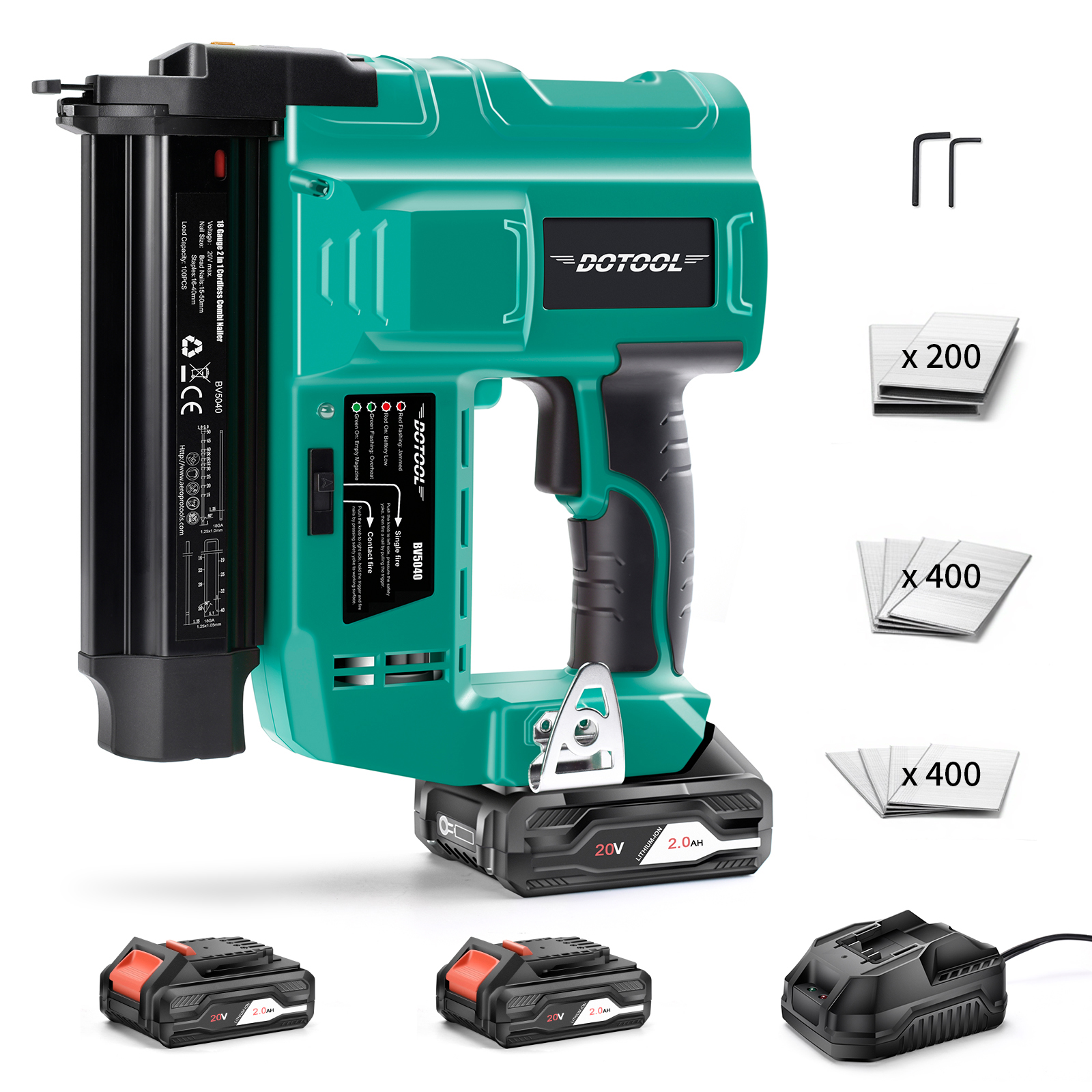 Factory direct sales of wireless household lithium battery dual-purpose nail guns, code nail guns, and straight nail guns full figure
