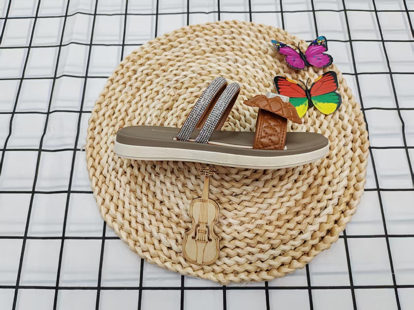 Children's cooling slippers, girls' summer bow anti-slip cooling slippers Specification drawing