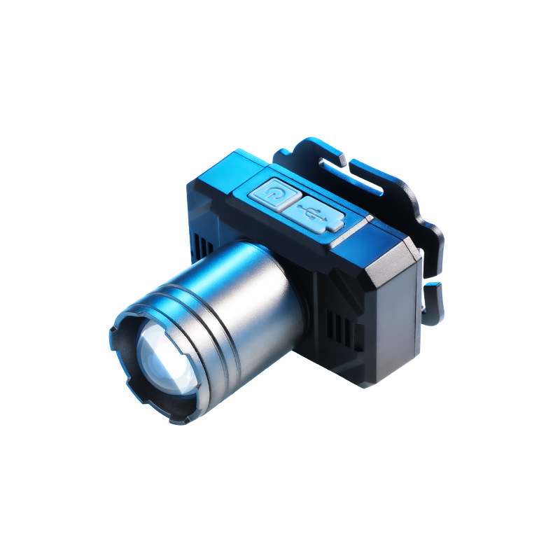 充电灯头灯/头灯/特种兵头灯/头灯钓鱼灯/夜钓灯头灯白底实物图