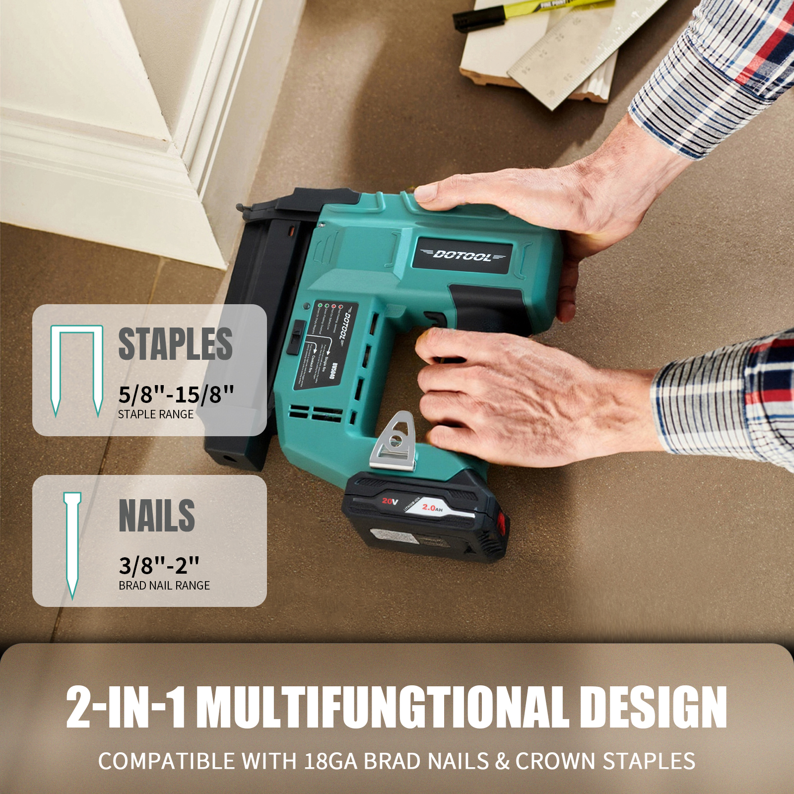 Factory direct sales of wireless household lithium battery dual-purpose nail guns, code nail guns, and straight nail guns Specification drawing