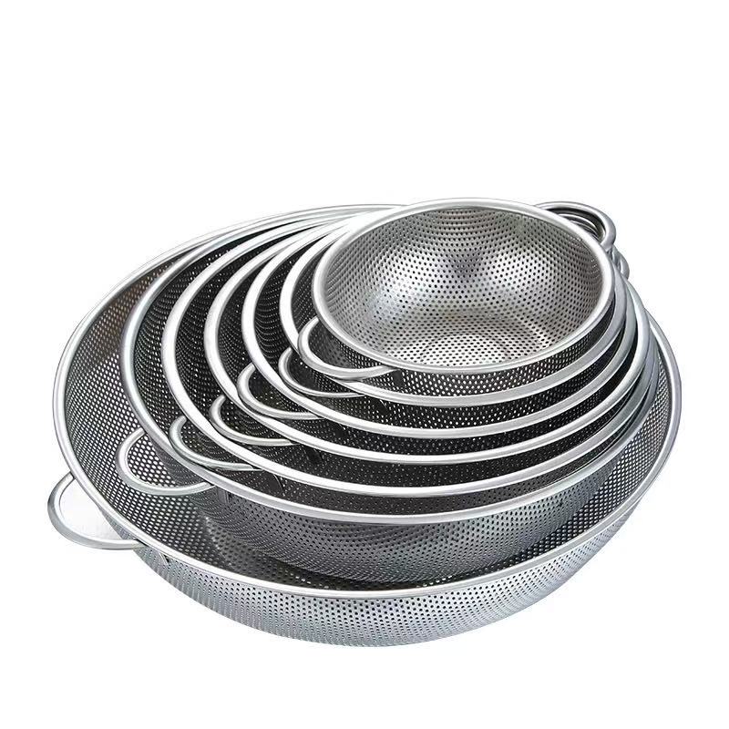 04 Double-ear close-hole basket with feet (13.5CM)