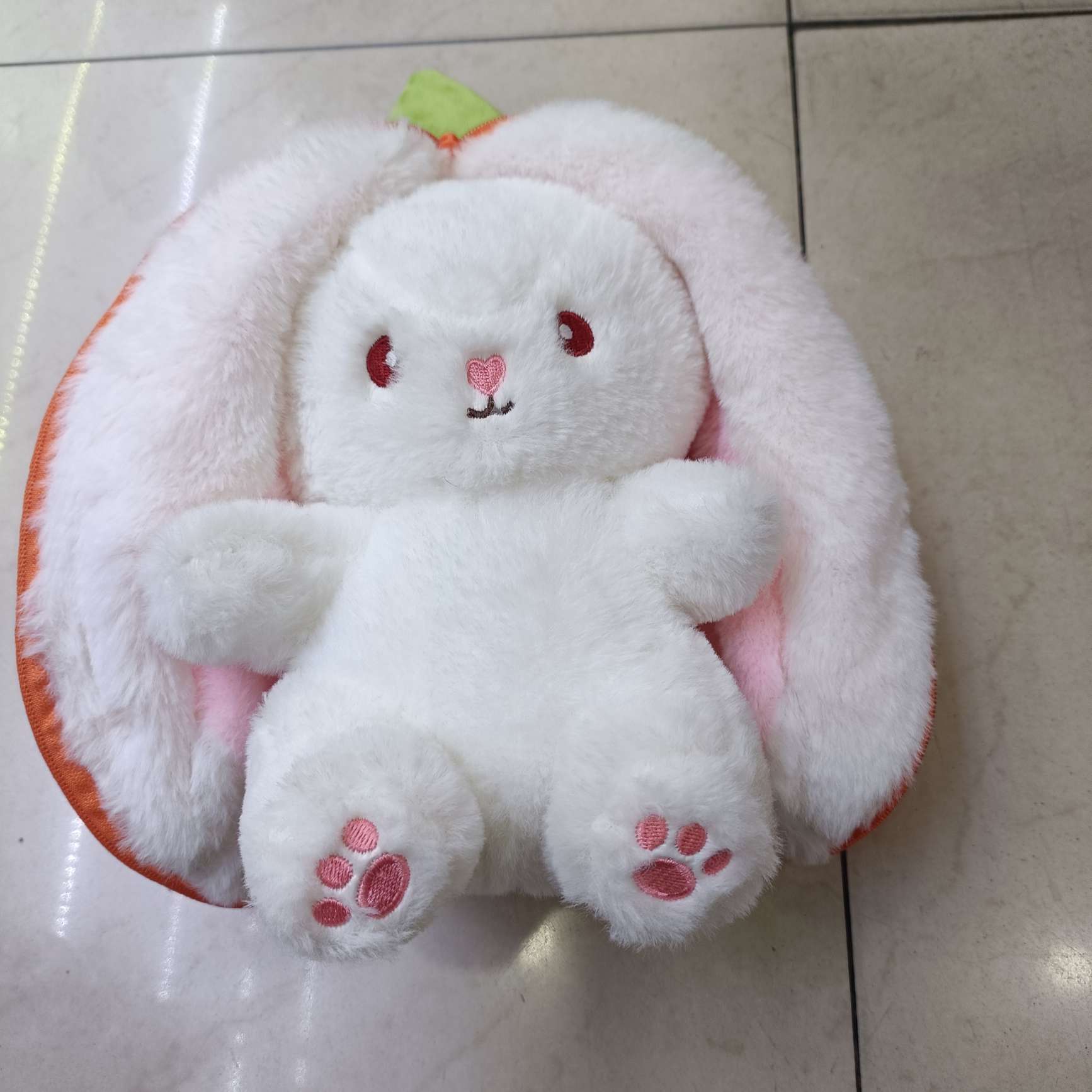 30cm拉链兔毛绒玩具公仔