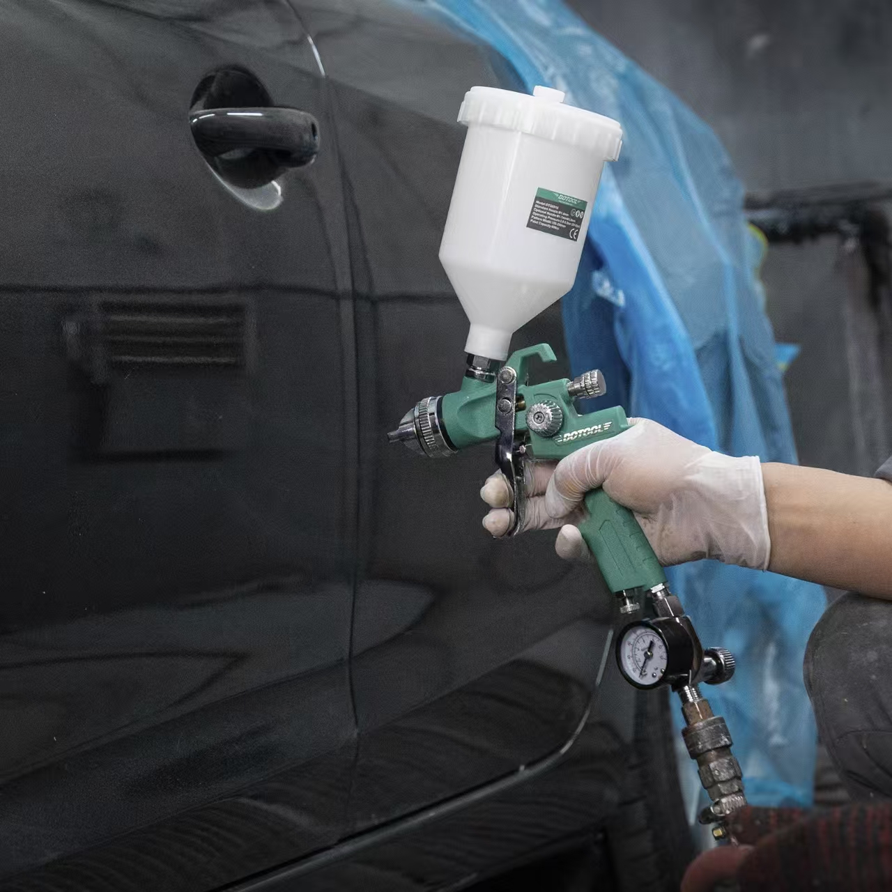 DOTOOL-HVLP spray gun, high-efficiency spraying, low atomization, professional-grade precise spraying, multi-caliber set Item Picture