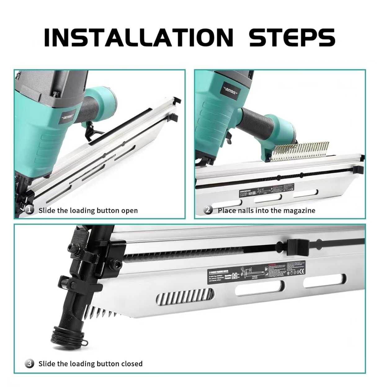 DOTOOL RHF9021C HeavyDuty FramingNailer AirNailGun Specification image