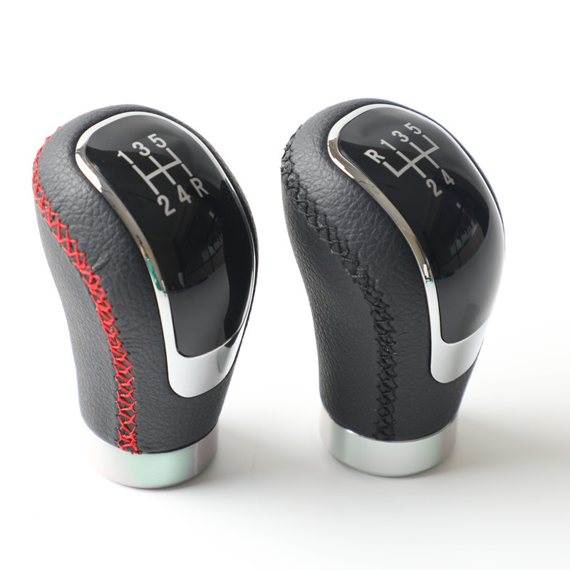Weihaisheng Cross-border foreign Trade best-selling car universal shift handball handle, gearshift head, gear shifting handball handle, black line, red line, 5th and 6th gears Specification image
