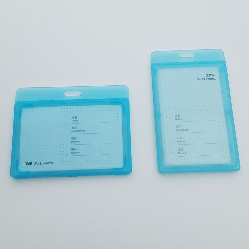 The manufacturer supplies waterproof pp plastic name card cases, cartoon and animation, and various double transparent color office and school name card cases Specification image