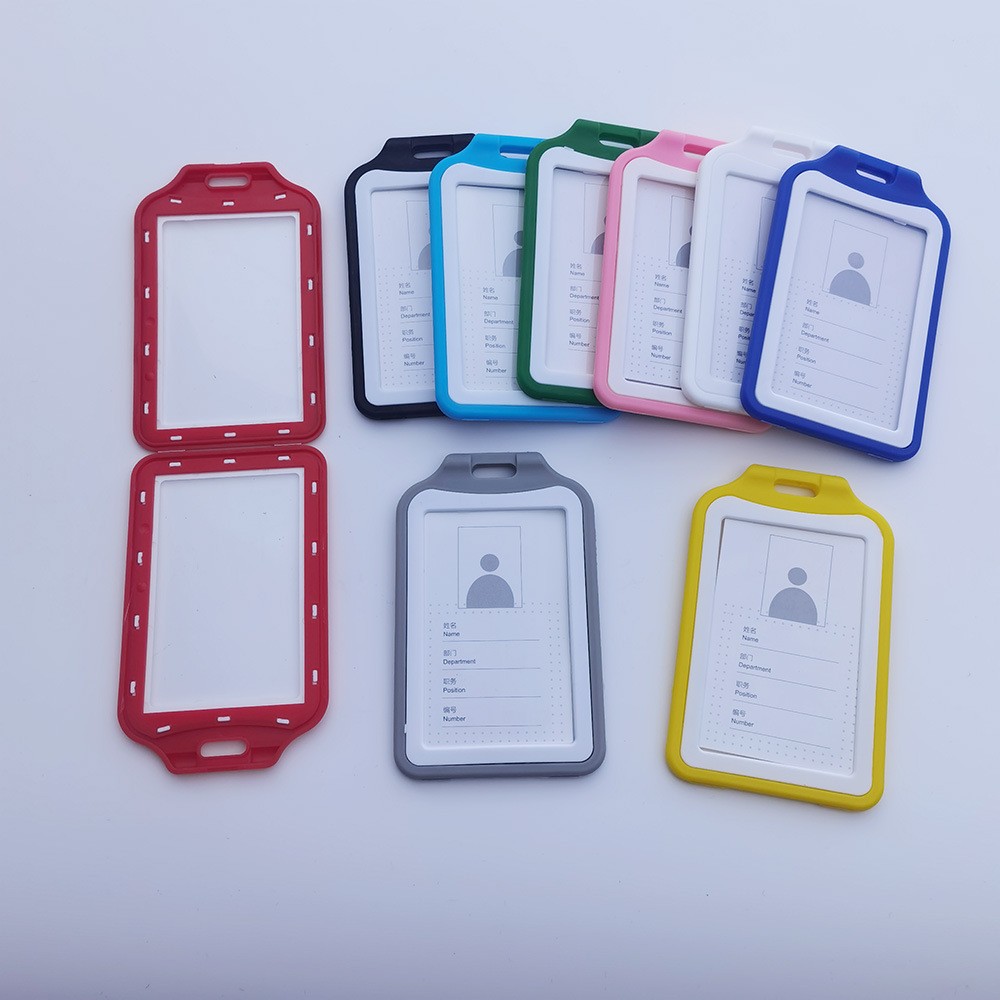 防水展会证/透明塑料卡套/工作卡套/卡砖/卡扣绳琏细节图