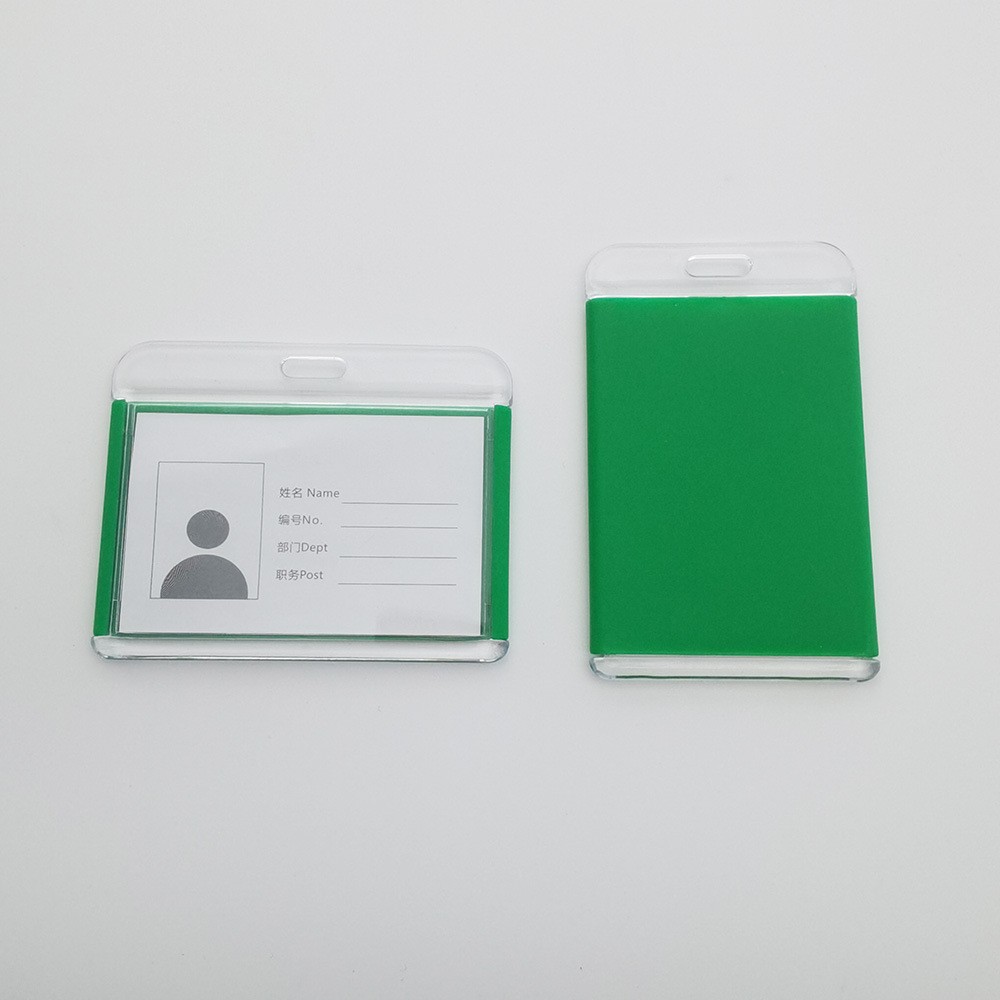 防水展会证/透明塑料卡套/工作卡套/卡砖/卡扣绳琏白底实物图