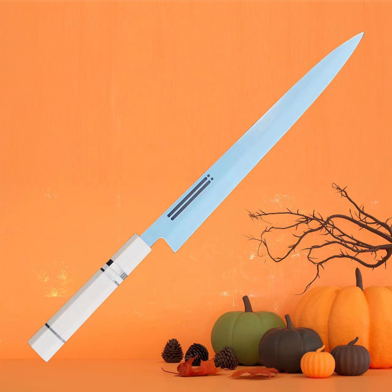 Japanese Salmon Sashimi Knife Professional Meat Cutting Fish full figure