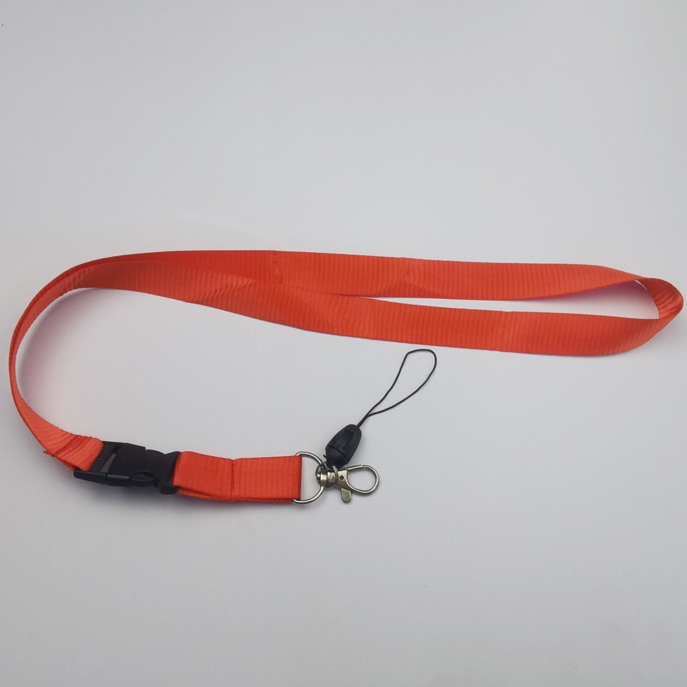 Wide polyester ID lanyard, simple women's solid color mobile phone lanyard, men's creative sliding buckle mobile phone chain, personalized high-end hand Item Picture