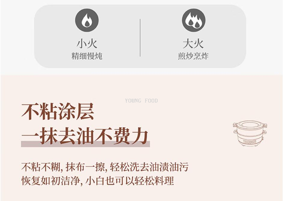 批发包邮！膳魔师3L电火锅家用火锅双档火力上蒸下煮EHA-4332A详情19