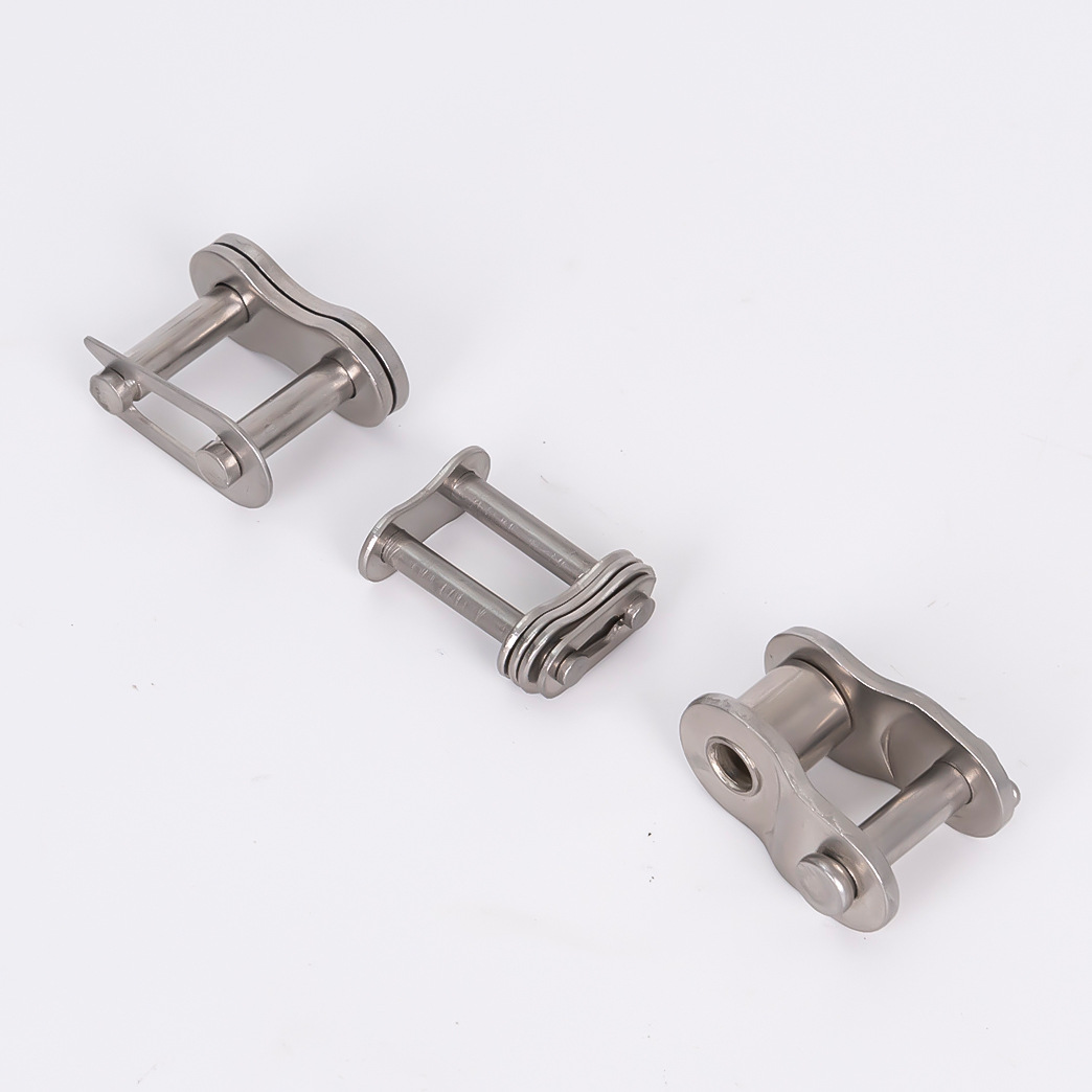 Stainless steel chain joint buckles 06B, 08B, 10A, 12A, 16A, single and double rows, full buckles, half buckles 3, 4, 5, 6 minutes, 1 inch Application Scenario