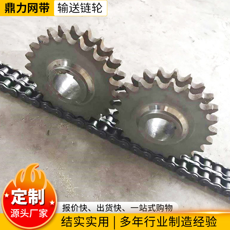Large-pitch conveyor chain sprockets, single and double row mechanical parts, industrial chains, stainless steel sprockets, industrial sprockets full figure