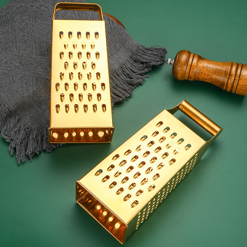 Cross-border Nordic ins stainless steel gold four-sided cheese grater, rose gold four-sided grater, radish grater, ginger grater details Picture