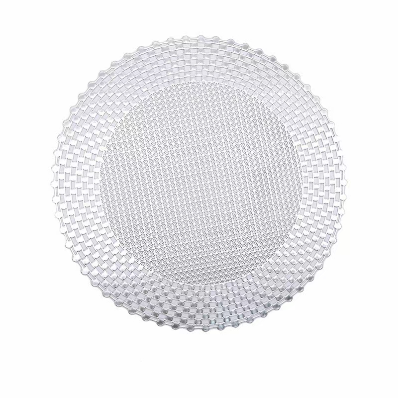 Heat-insulating and gold-embossed hotel placemats, European-style mirror hollowed-out table MATS, round decorative table MATS Specification image