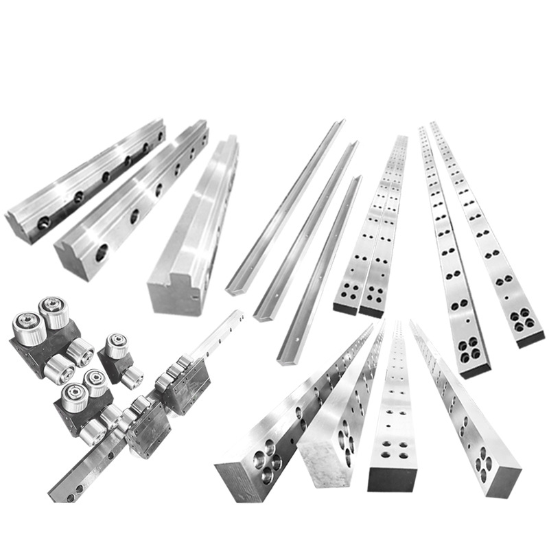 Machine tool guide rails, rectangular guide rails, L-shaped heavy-duty roller guide rails, machine tool linear steel-inlaid guide rails, large machine tool slide rails Item Picture