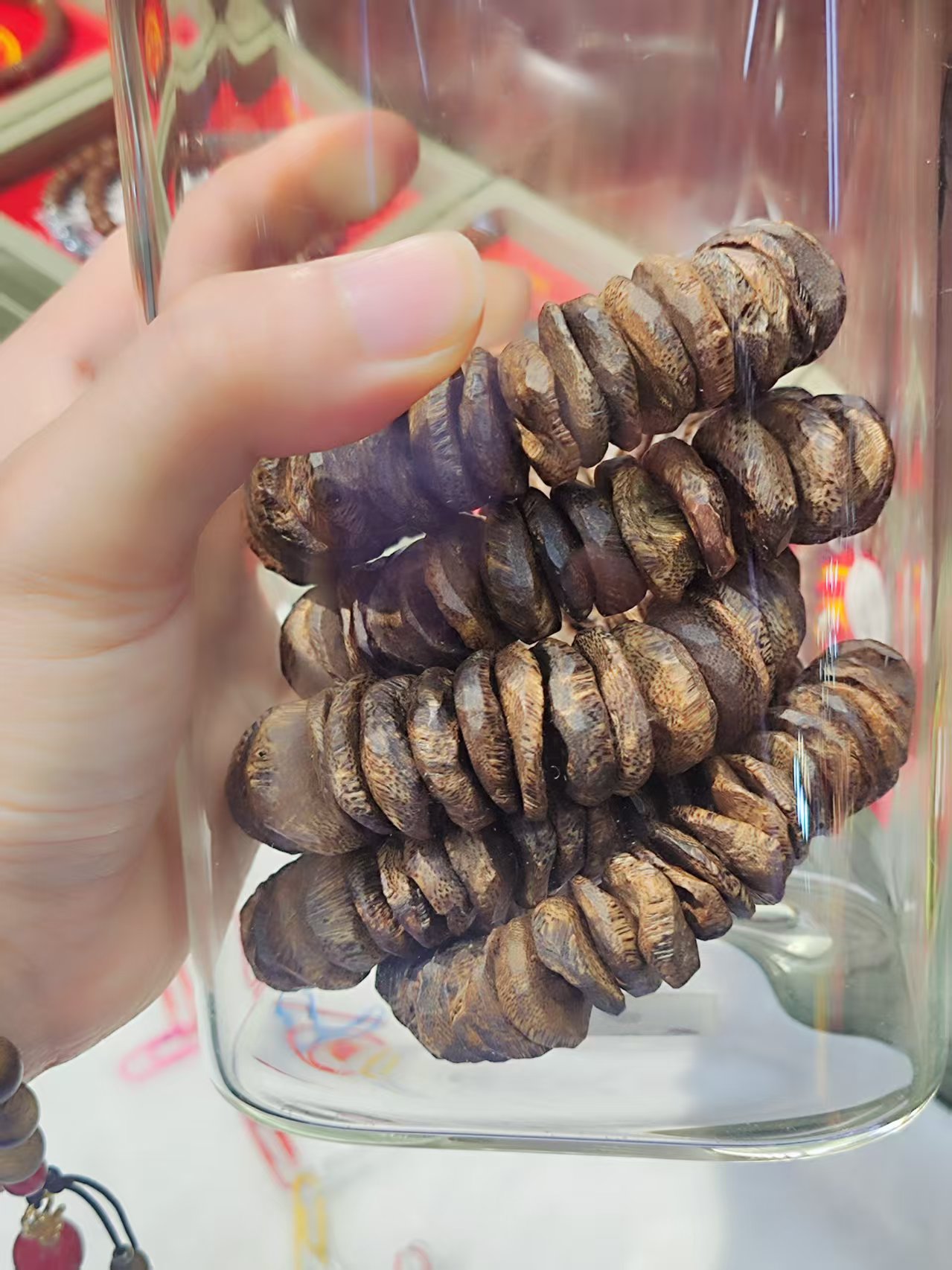 Hainan agarwood bracelet, genuine and authentic, stylish single-ring style in shape