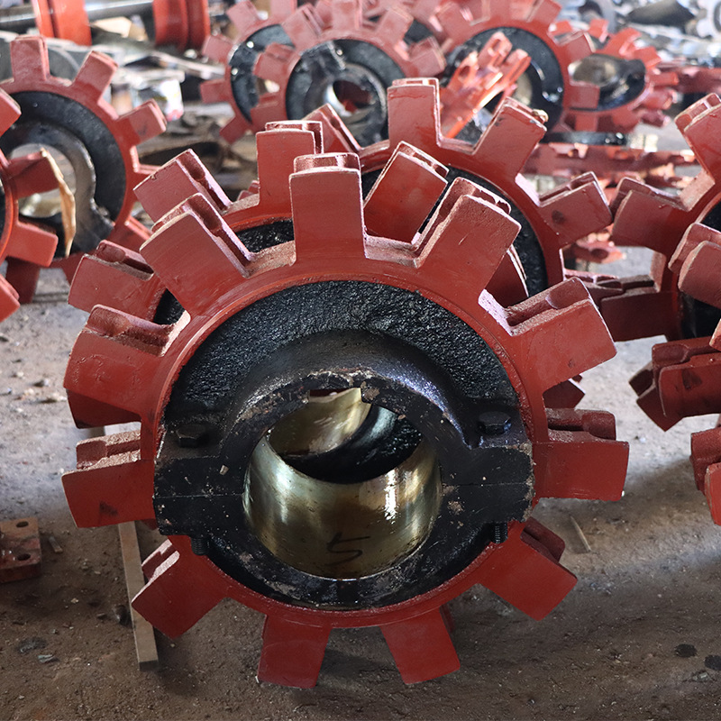 Bucket elevator sprocket assembly in stock: head wheel, tail wheel, head shaft, tail shaft, bucket elevator sprocket Application Scenario