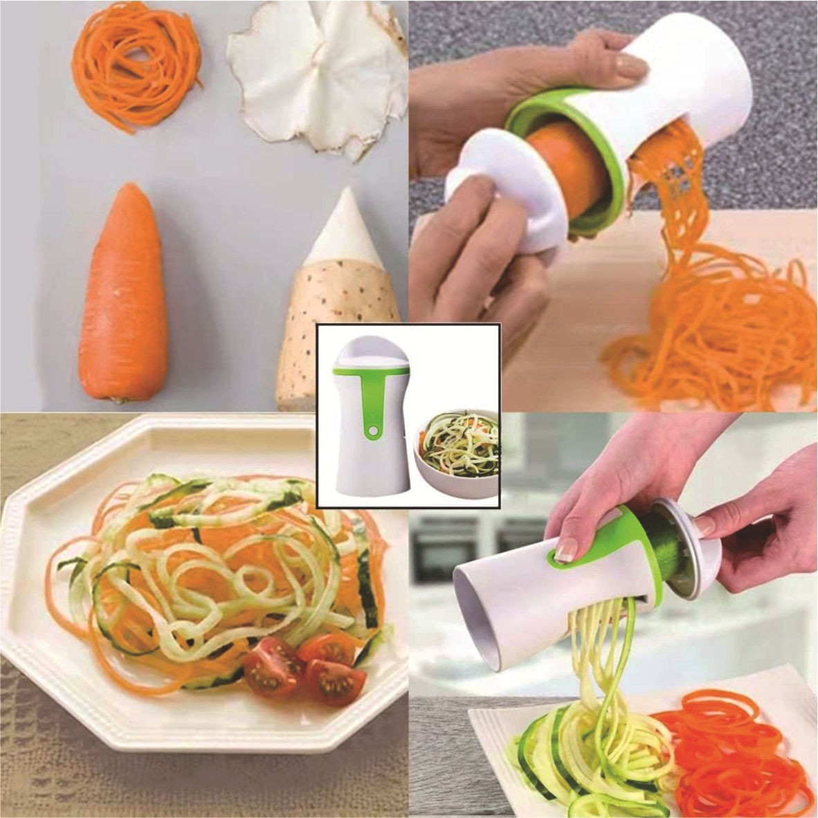 New cross-border multi-functional grater, hand-cranked vegetable slicer, spiral funnel grater, kitchen small tools Application Scenario