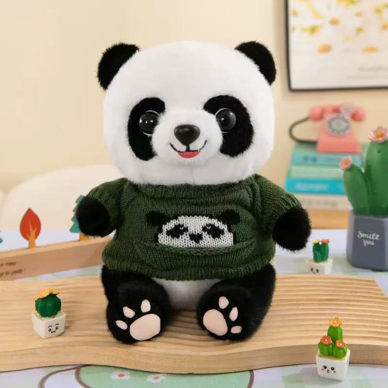 批发熊猫毛绒玩具变装熊猫公仔儿童礼物可爱熊猫爆款
