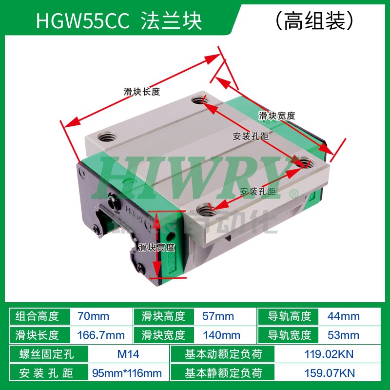 HGH/HGW 30 35 45 55 65 Linear Guide Slider Manufacturer has high group guide slider in stock undefined