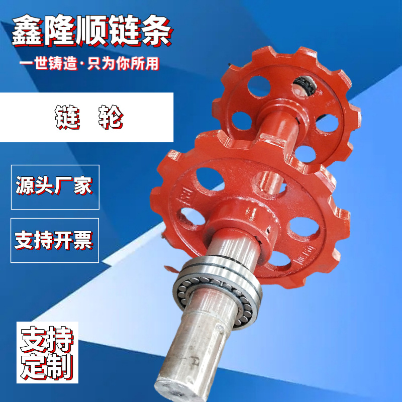 NE elevator sprocket, industrial stainless steel sprocket assembly, mining machinery parts, conveyor scraper sprocket full figure