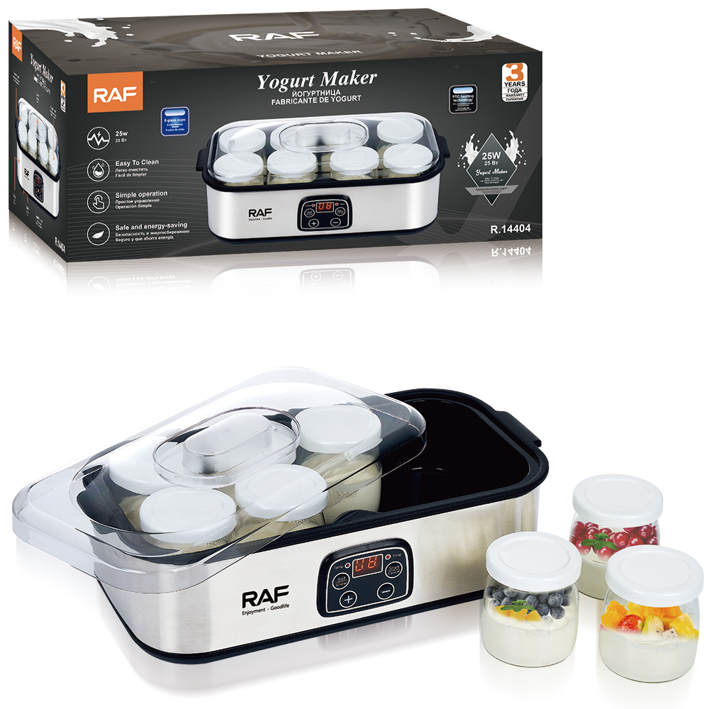 RAF cross-border European standard yogurt maker for breakfast, homemade yogurt fermentation, home jam, ice cream, yogurt pudding 8 cups details Picture
