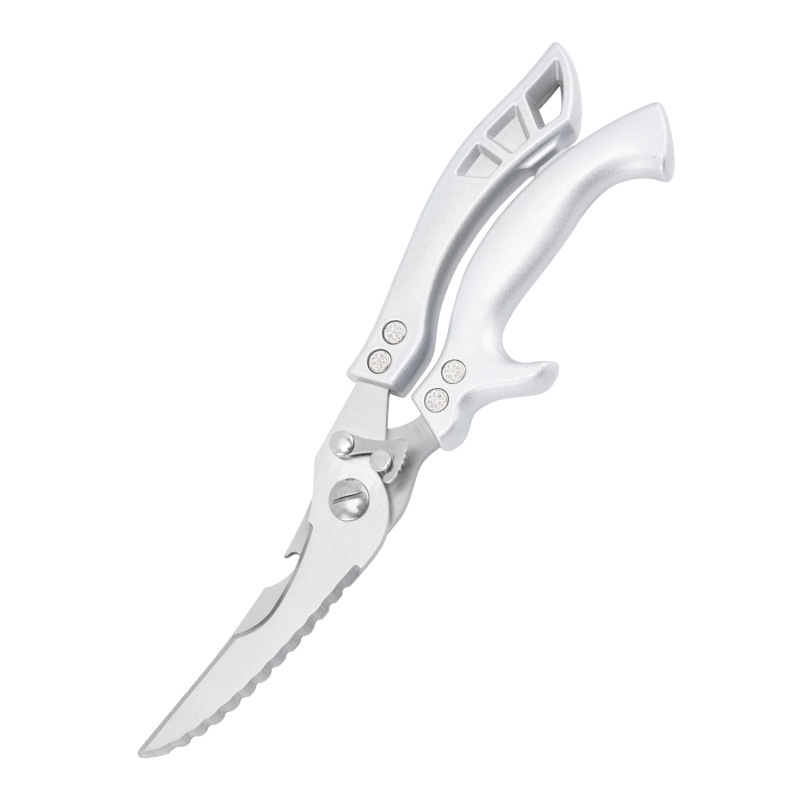 Stainless steel household kitchen scissors, multi-functional fish-killing scissors, strong bone chicken bone scissors, automatic rebound food scissors Item Picture
