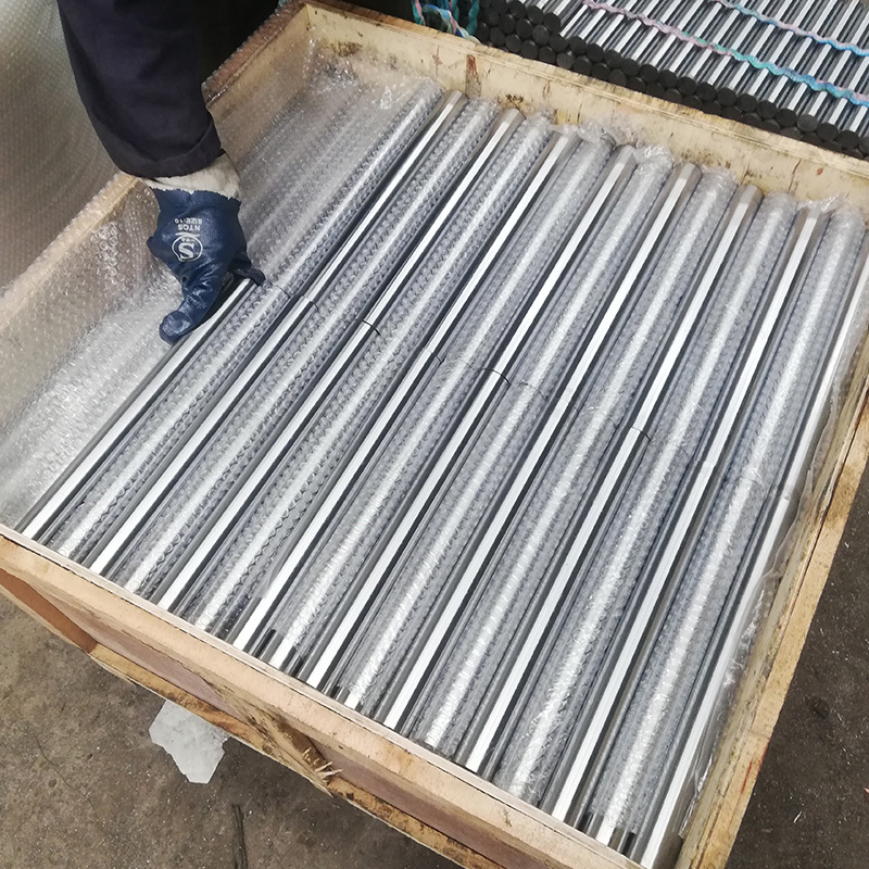 The hydraulic smooth shaft piston rod, precision stainless steel chrome-plated rod, linear sliding high-frequency cylindrical hollow shaft can be customized as required details Picture