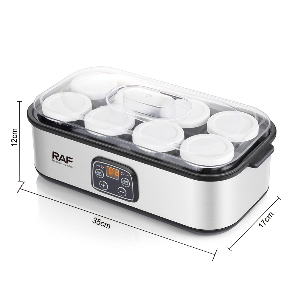 RAF cross-border European standard yogurt maker for breakfast, homemade yogurt fermentation, home jam, ice cream, yogurt pudding 8 cups pic 4