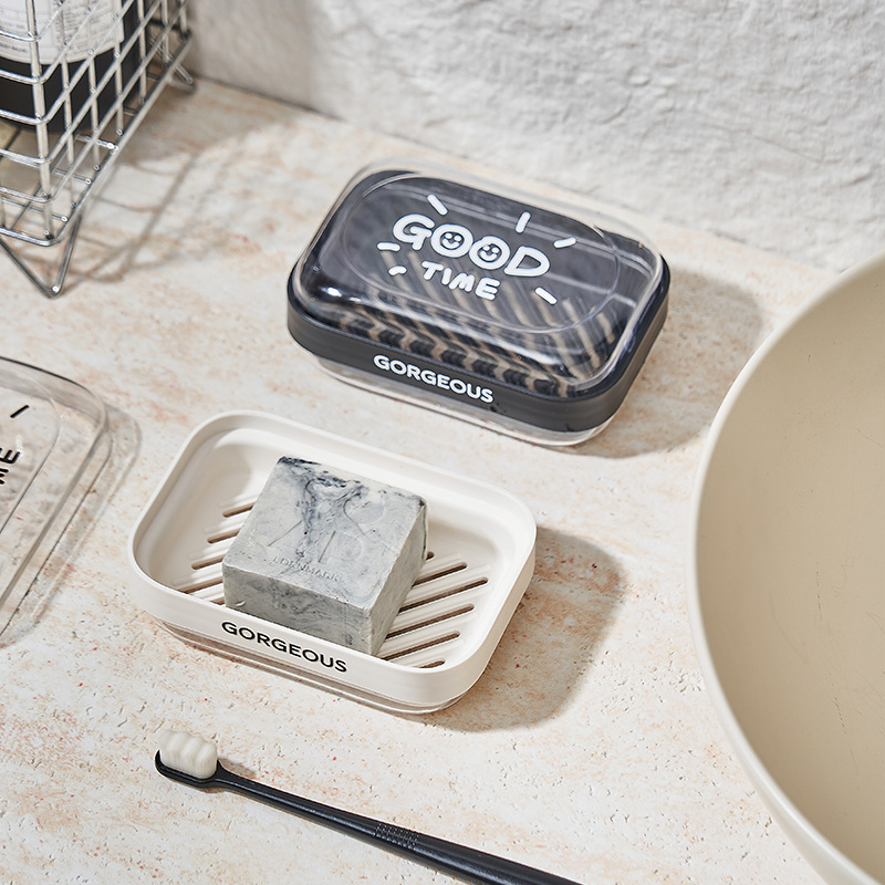 M80-6905 Soap box, a waterproof soap box with a lid for student dormitory bathrooms, a must-have draining soap box for business trips details Picture