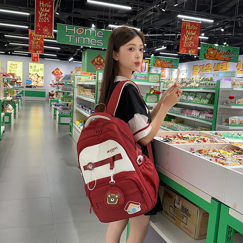 时尚背包初中生高中生大学生背包旅游背包运动大容量背包通勤商务双肩包男女背包相机背包大学生旅行背包情侣背包休闲简约双肩背包详情40