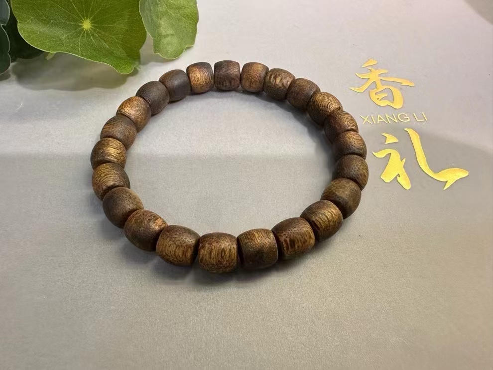 Hainan Yingge Green Phoebe single-ring genuine barrel beads