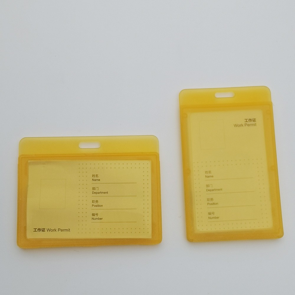 The manufacturer supplies waterproof pp plastic name card cases, cartoon and animation, and various double transparent color office and school name card cases Item Picture