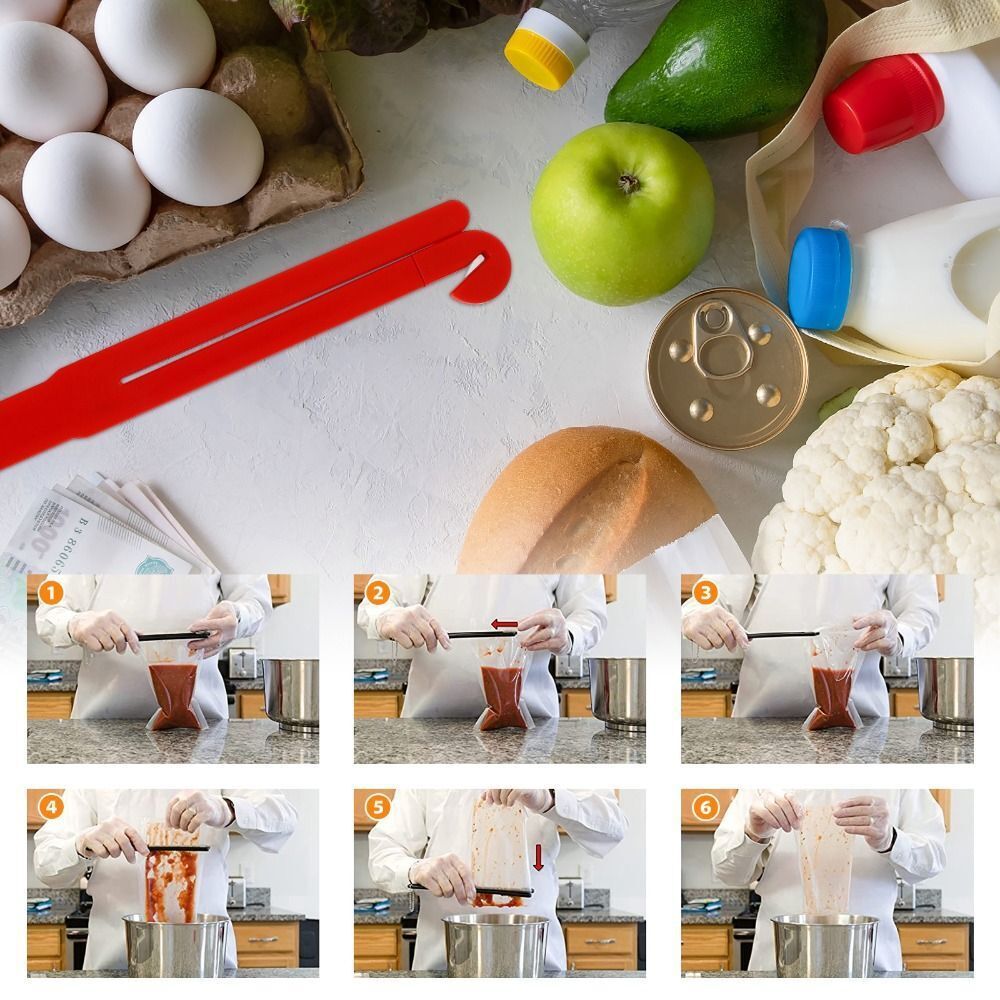 Cross-border new product Food Bag Pouch Cutter Opener Sauce Bag opener Portable food bag opener Specification drawing